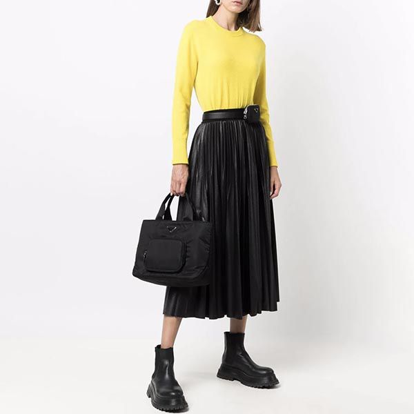 プラダ☆新作☆ロゴ入りハンドバッグコピー 1BG354_RV44_F0E18